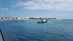 PHOTO 1 -Zanzibar as seen from the Indian Ocean